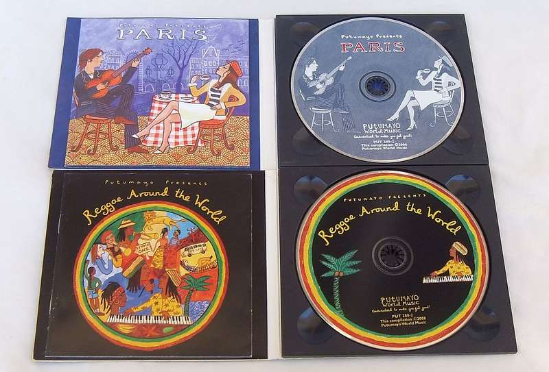 2 CD LOT !! PARIS & REGGAE AROUND THE WORLD BY PUTUMAYO WORLD MUSIC !! FREE COMBINING !!