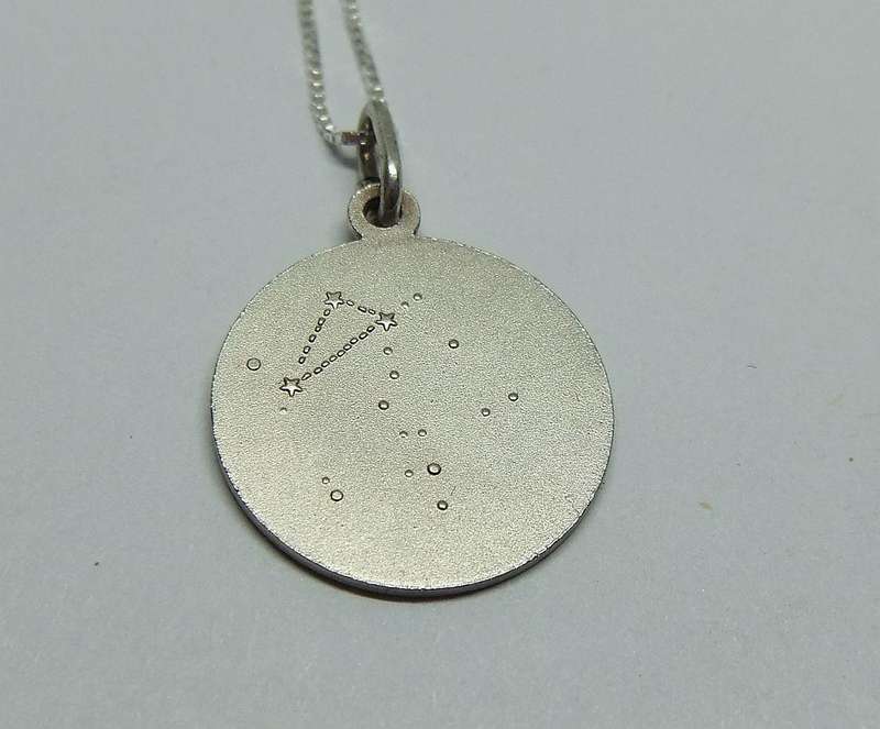 AN AWESOME VINTAGE STERLING SILVER ARIES PENDANT WITH A STERLING SILVER NECKLACE !! FREE COMBINING !