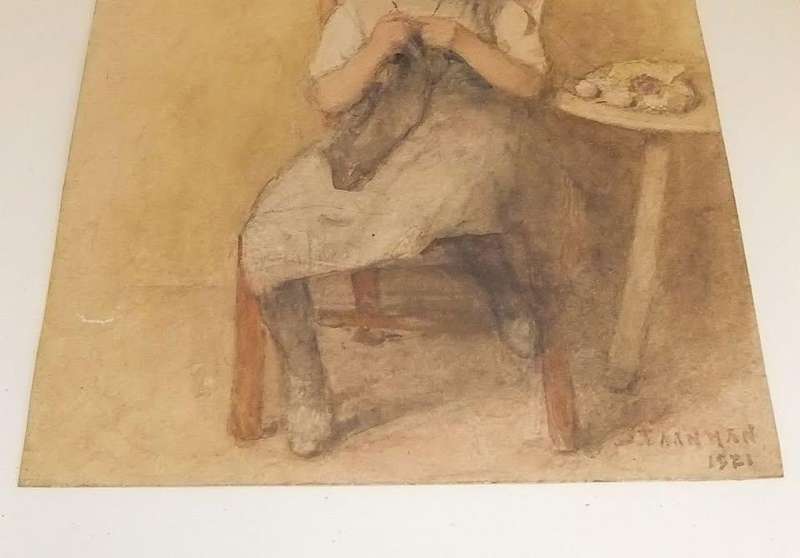 An original watercolour painting by Dutch artist Jaacob Taanman ( 1836 - 1923 )