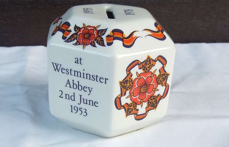 TOO SWEET !! THREE VINTAGE MONEY BOXES - TIN METAL , ROYAL COMMEMORATIVE AND A 1977 PADDINGTON