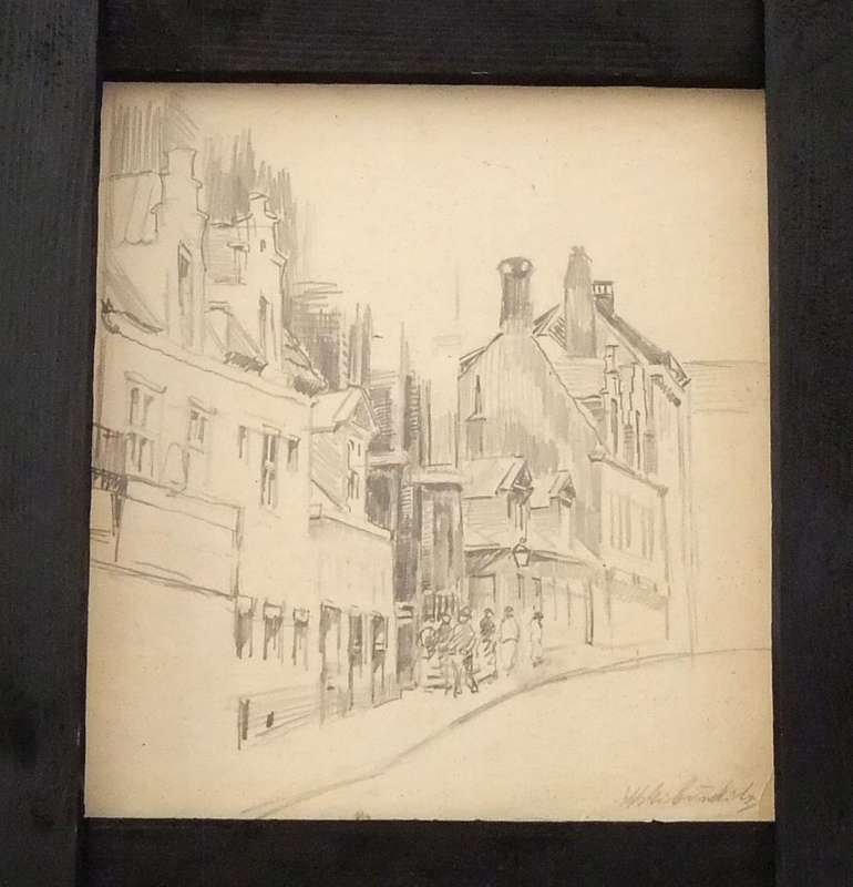 AN ORIGINAL SIGNED SKETCH BY HEDWIG BRECHER EIBUSCHITZ - UNFRAMED