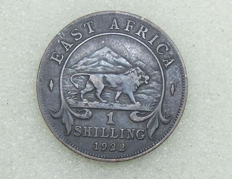 1922 EAST AFRICA 1 SHILLING COIN - 25% SILVER