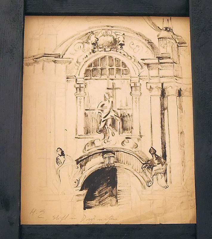 AN ORIGINAL SIGNED SKETCH BY HEDWIG BRECHER EIBUSCHITZ - UNFRAMED