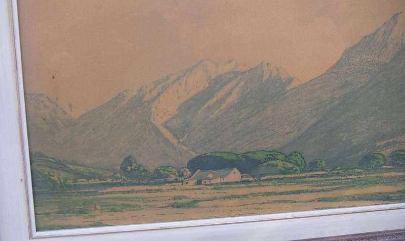 AN OLD PRINT OF A LANDSCAPE PAINTING OF JONKERSHOEK BY SA`S MOST WELL KNOWN ARTIST JH PIERNEEF !!