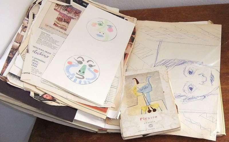 ONE OF A KIND ARTWORKS PLUS PICASSO BOOK FROM THE ESTATE OF SA ARTIST DAAN VERWEY