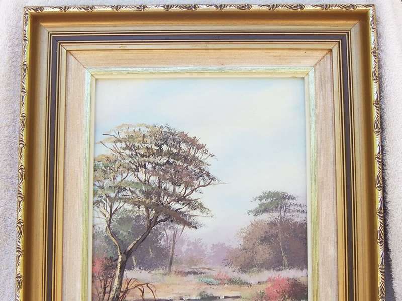 WOW !! A STUNNING FRAMED AND SIGNED ORIGINAL OIL ON BOARD BY SOUTH AFRICAN ARTIST W.P. GROBLER !!