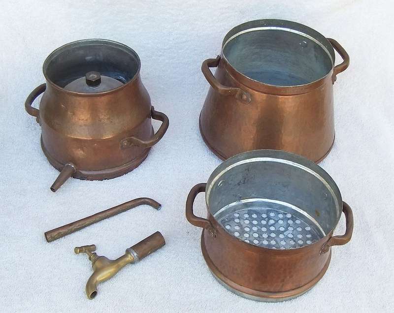 AN OLD TURKISH BREWING STILL - ALL PARTS YOU SEE ARE INCLUDED - NO CLUE HOW IT WORKS