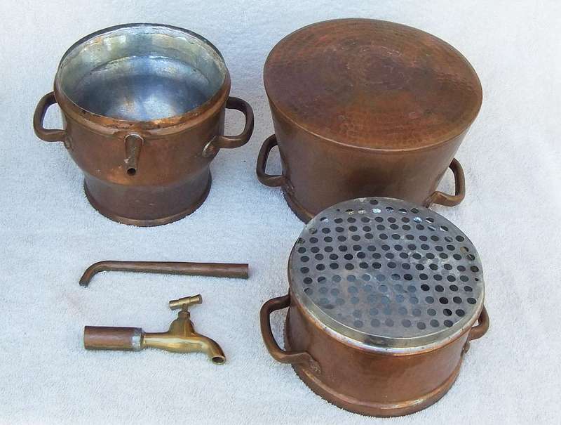 AN OLD TURKISH BREWING STILL - ALL PARTS YOU SEE ARE INCLUDED - NO CLUE HOW IT WORKS