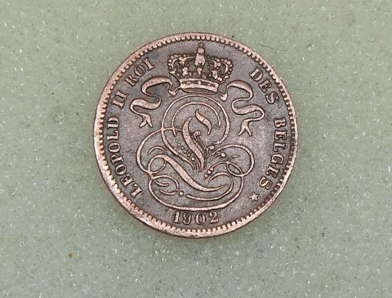 1902 BELGIUM ONE CENT COIN