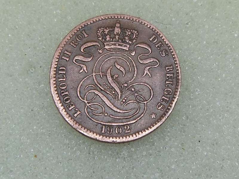 1902 BELGIUM ONE CENT COIN