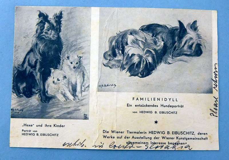 AN ORIGINAL SIGNED SKETCH BY HEDWIG BRECHER EIBUSCHITZ - UNFRAMED