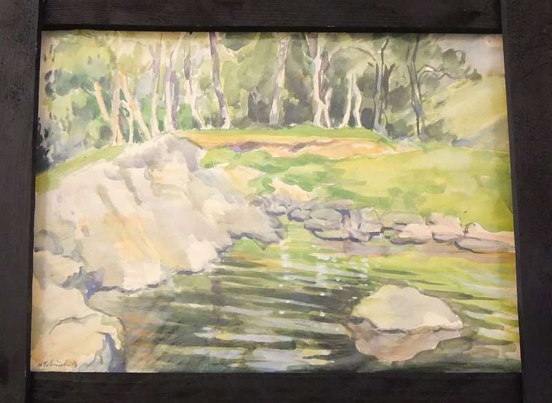 AN ORIGINAL SIGNED WATERCOLOUR PAINTING BY HEDWIG BRECHER EIBUSCHITZ - UNFRAMED