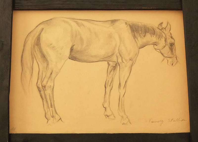 AN ORIGINAL SIGNED SKETCH BY HEDWIG BRECHER EIBUSCHITZ - UNFRAMED