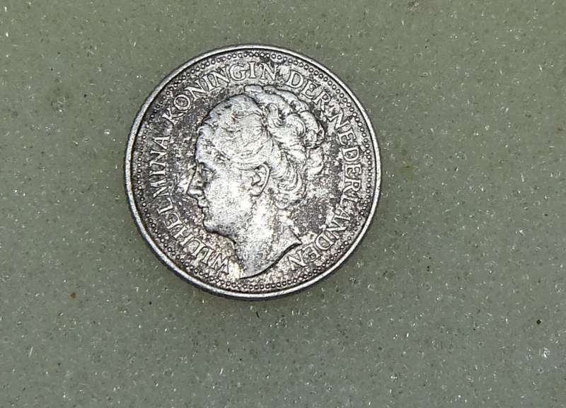 1936 TEN CENTS COIN - NETHERLANDS - SILVER