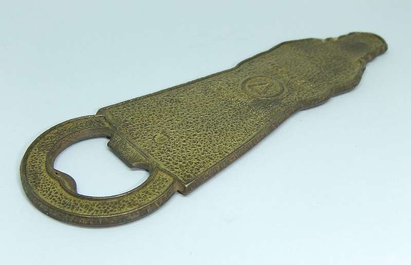 A VINTAGE ENAMEL ON BRONZE LADY FIGURE BOTTLE OPENER MADE IN GREECE