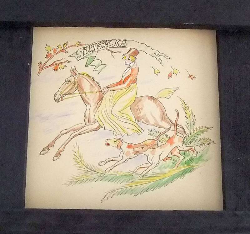 AN ORIGINAL SMALL MIXED MEDIUM ARTWORK BY HEDWIG BRECHER EIBUSCHITZ - UNFRAMED