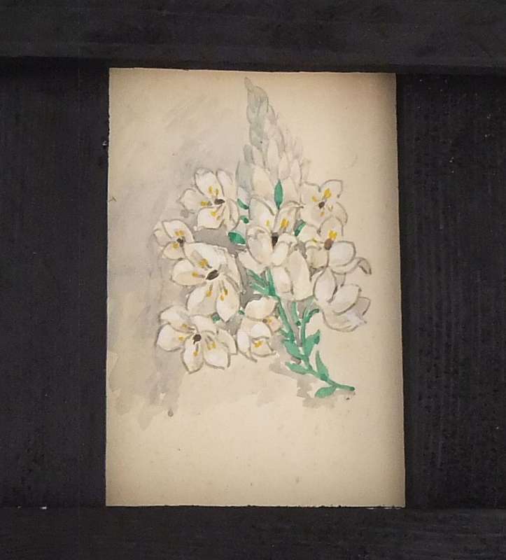 ELEVEN ORIGINAL SMALL FLORAL WATERCOLOR PAINTINGS BY HEDWIG BRECHER EIBUSCHITZ - UNFRAMED