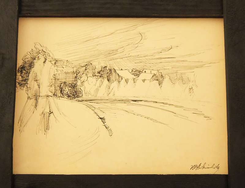 AN ORIGINAL SIGNED SKETCH BY HEDWIG BRECHER EIBUSCHITZ - UNFRAMED
