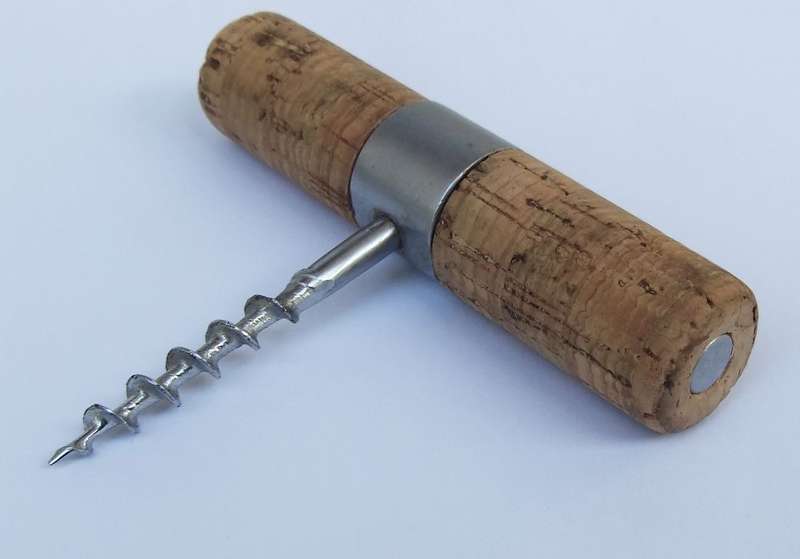 A VINTAGE CORKSCREW BY AMORIN CORK WITH CORK HANDLE