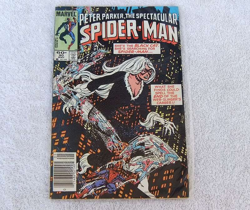 1984 MARVEL - PETER PARKER , THE SPECTACULAR SPIDER-MAN #90 ( BLACK CAT )