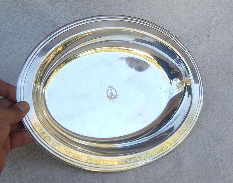 A VINTAGE FRENCH SILVERPLATE SERVING DISH BY CHRISTOFLE HOTEL WARE