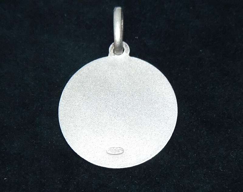A VINTAGE SOLID STERLING SILVER "" GEMINI "" STAR SIGN PENDANT - ZODIAC 25