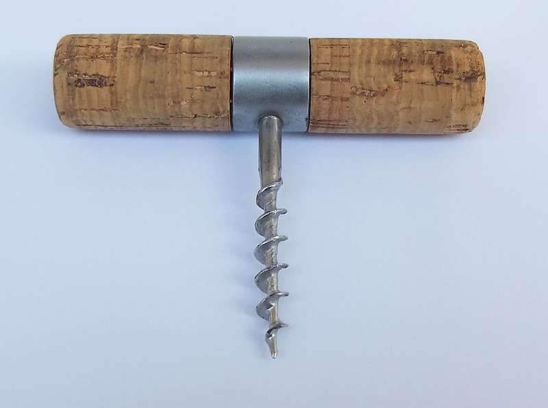 A VINTAGE CORKSCREW BY AMORIN CORK WITH CORK HANDLE