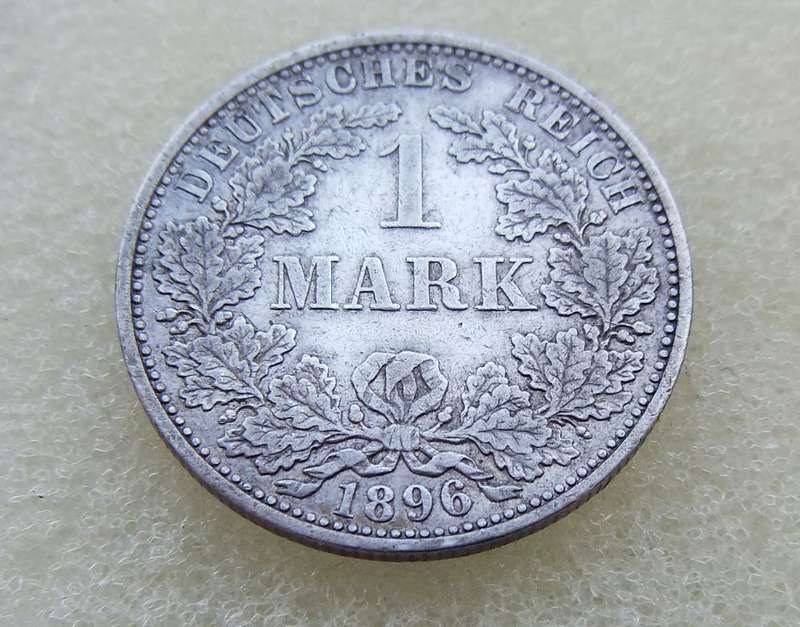1896 DEUTSCHES REICH 1 MARK COIN - SILVER COIN