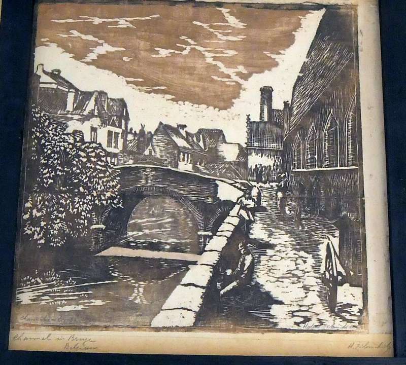 AN ORIGINAL SIGNED ETCHING BY HEDWIG BRECHER EIBUSCHITZ - UNFRAMED