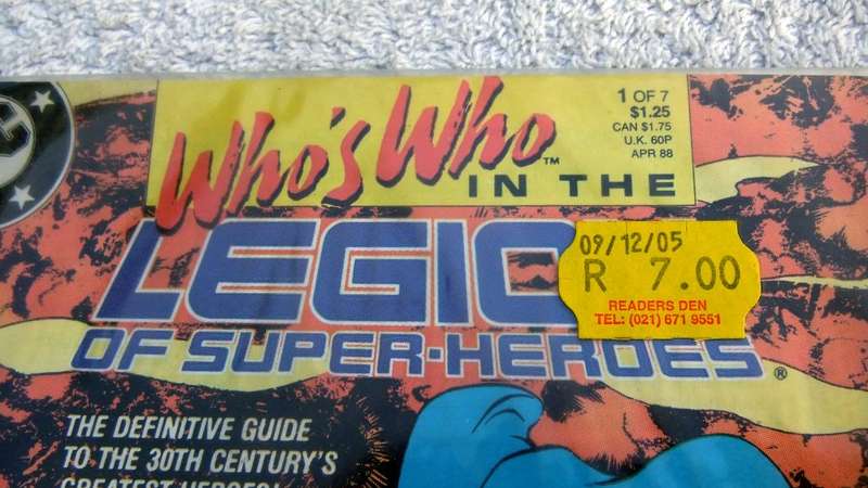 1988 DC COMICS - WHO`S WHO IN THE LEGION OF SUPER-HEROES ( GUIDE )