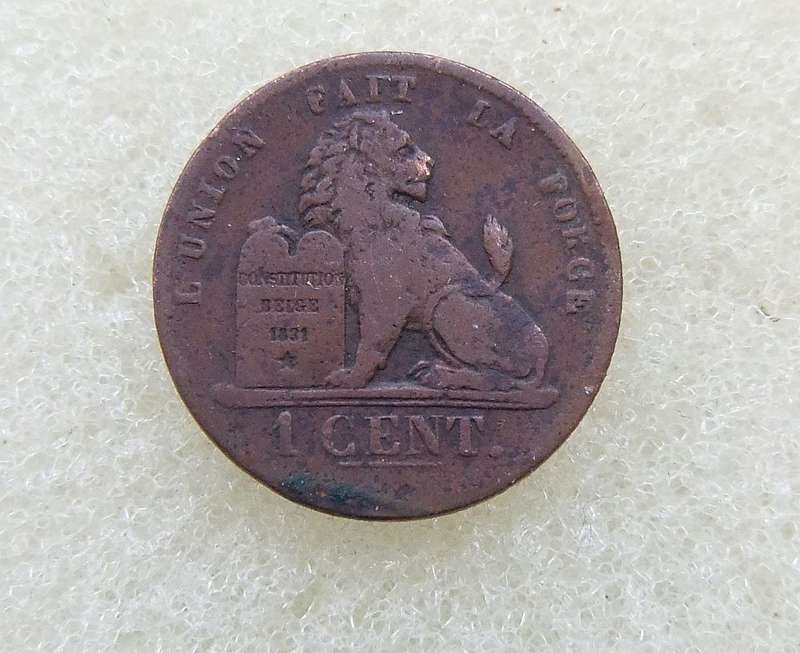 1850 BELGIUM 1 CENT COIN
