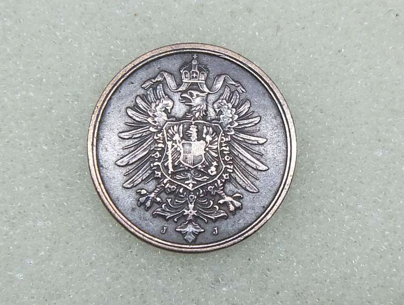 1875 DEUTSCHES REICH 2 PFENNIG COIN