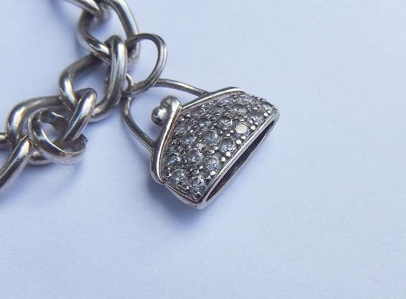 Sterling Silver Charm Bracelet with Designer Charm - Good Quality Piece
