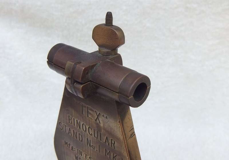 SUPER RARE !! A 1941 WW2 "TEX" MILITARY BINOCULARS STAND No.1 MKII - MADE IN CAPE TOWN