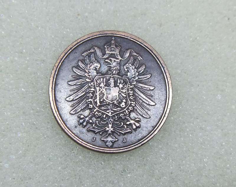 1875 DEUTSCHES REICH 2 PFENNIG COIN