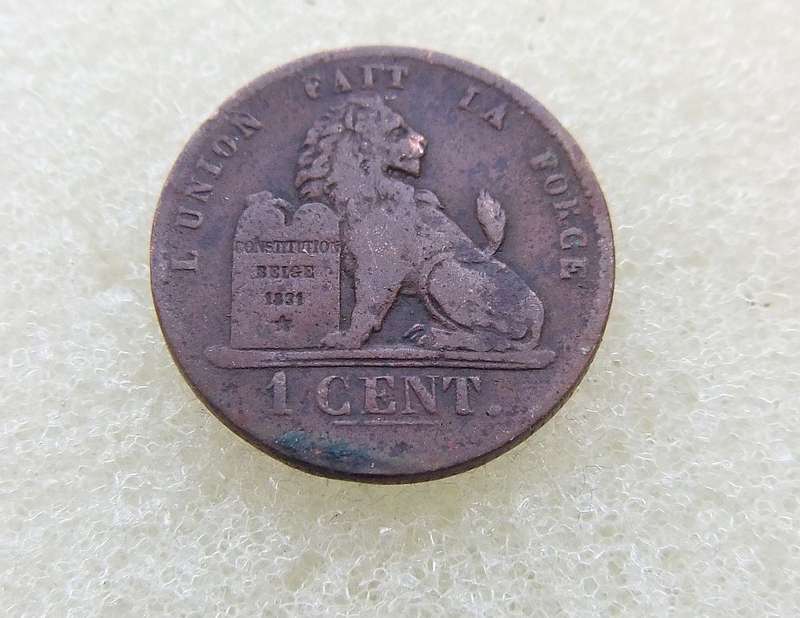 1850 BELGIUM 1 CENT COIN