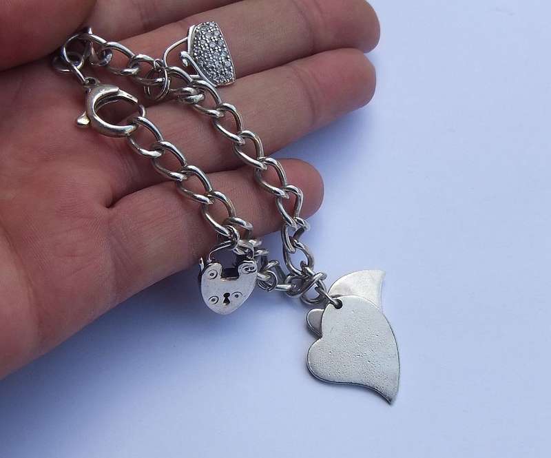Sterling Silver Charm Bracelet with Designer Charm - Good Quality Piece