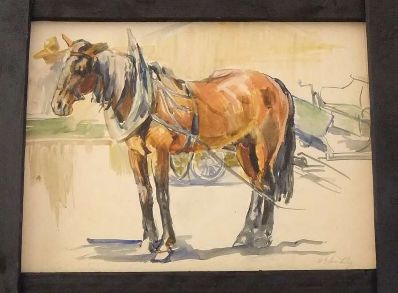 AN ORIGINAL WATERCOLOUR PAINTING BY HEDWIG BRECHER EIBUSCHITZ - UNFRAMED