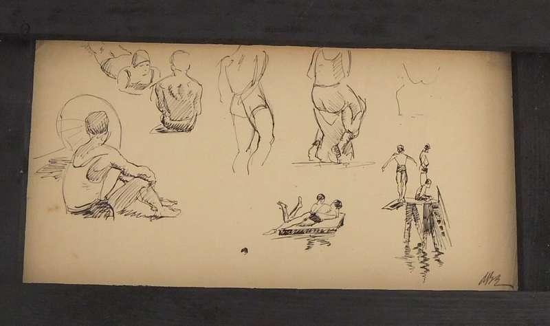 AN ORIGINAL SIGNED SKETCH BY HEDWIG BRECHER EIBUSCHITZ - UNFRAMED