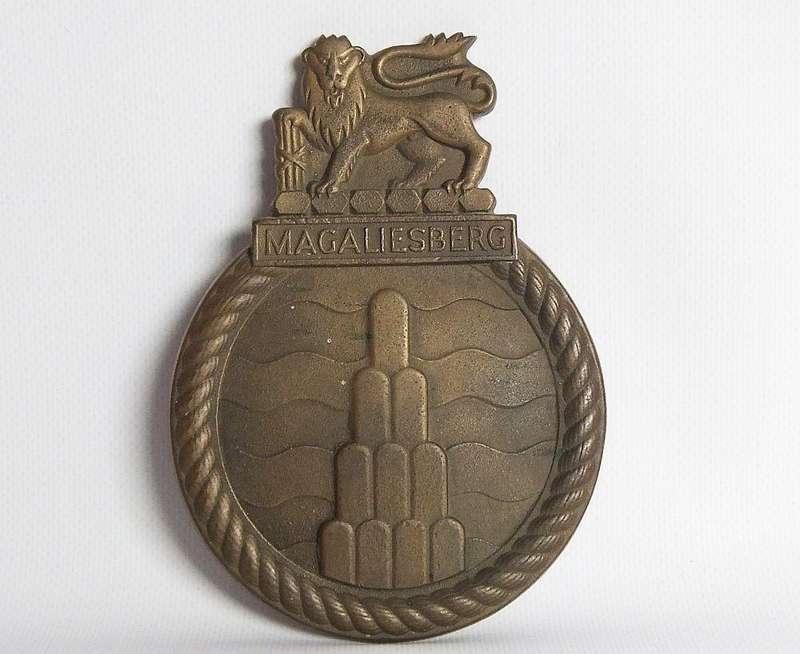 AN AWESOME RARE VINTAGE SOUTH AFRICAN NAVY MAGALIESBERG REGIMENT BRONZE PLAQUE