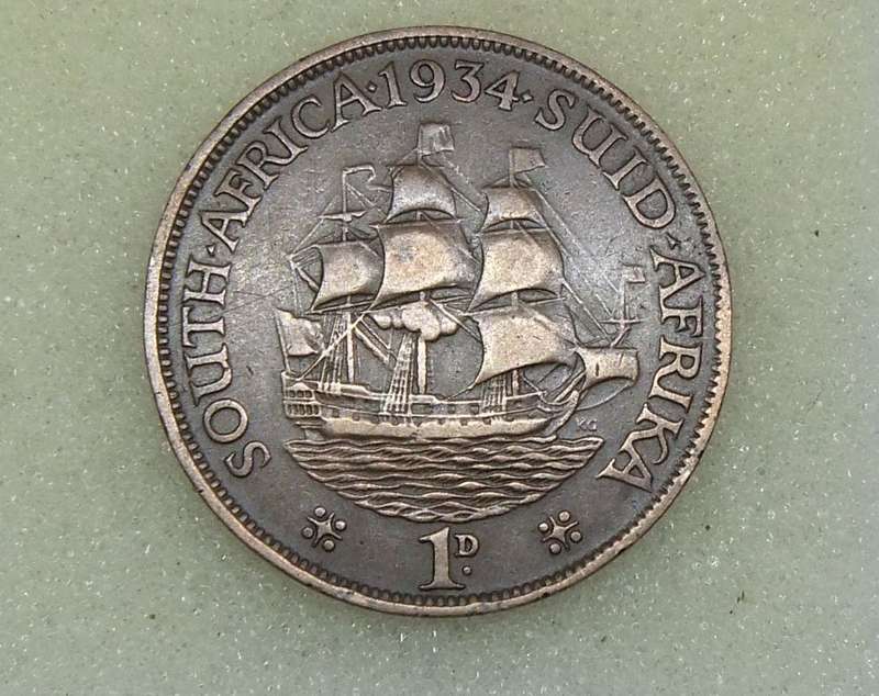 1934 SOUTH AFRICAN UNION PENNY