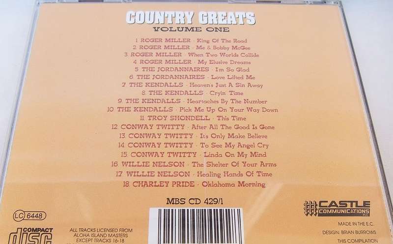 3 CD LOT !! COUNTRY GREATS - VOLUME ONE , TWO AND THREE ( 54 SONGS ) !! FREE COMBINING !!
