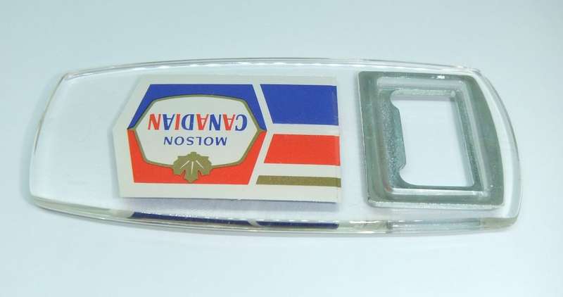 A VINTAGE BOTTLE OPENER ADVERTISING MOLSON CANADA