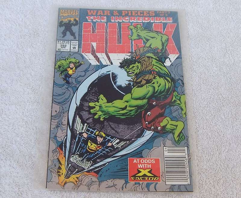 1992 MARVEL COMICS - THE INCREDIBLE HULK #392 ( AT ODDS WITH X-FACTOR )