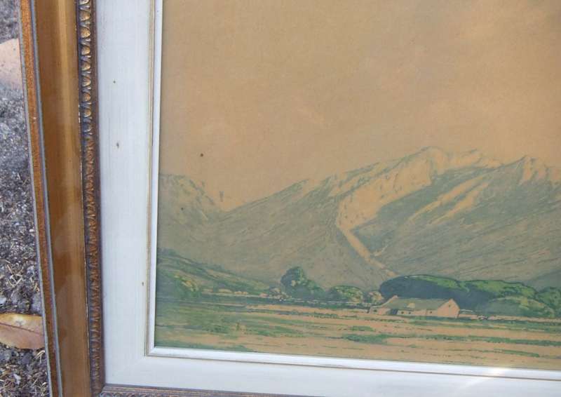 AN OLD PRINT OF A LANDSCAPE PAINTING OF JONKERSHOEK BY SA`S MOST WELL KNOWN ARTIST JH PIERNEEF !!