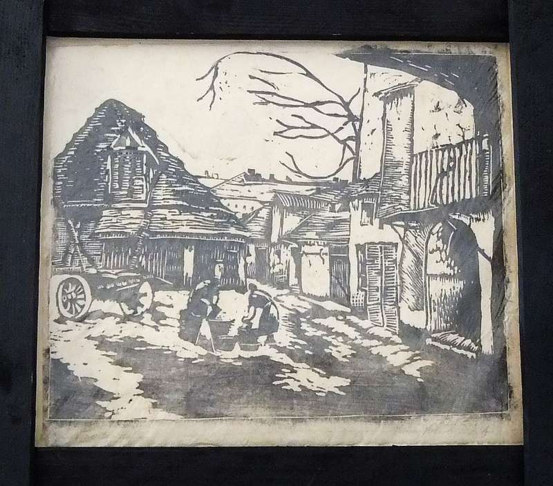 AN ORIGINAL ETCHING BY HEDWIG BRECHER EIBUSCHITZ - UNFRAMED