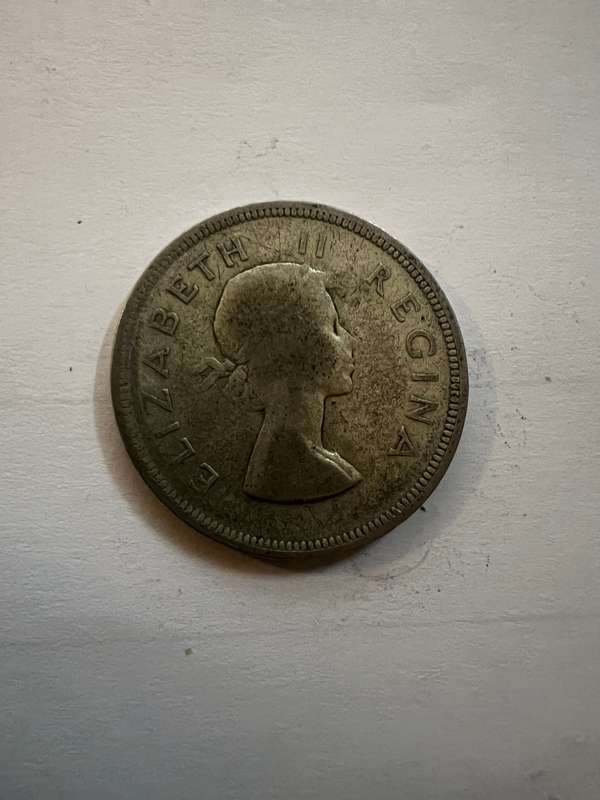 1954 2½ Shillings - Elizabeth II 1st portrait