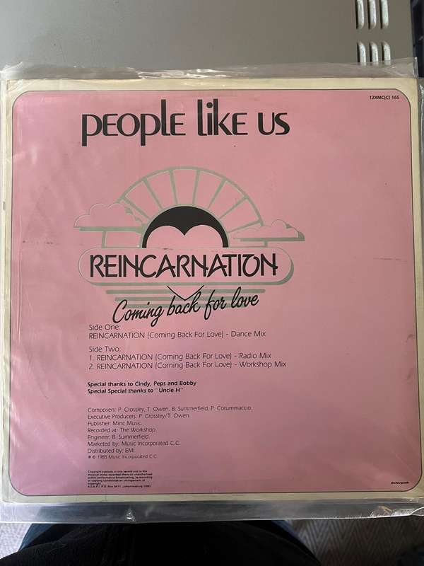 People Like Us (2) Featuring Cindy Dickenson*  Reincarnation (Coming Back For Love) - LP - VG