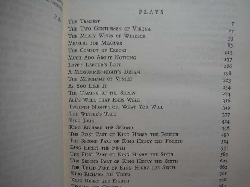 The Complete Works of William Shakespeare - Softcover - The Tudor Edition - 1961