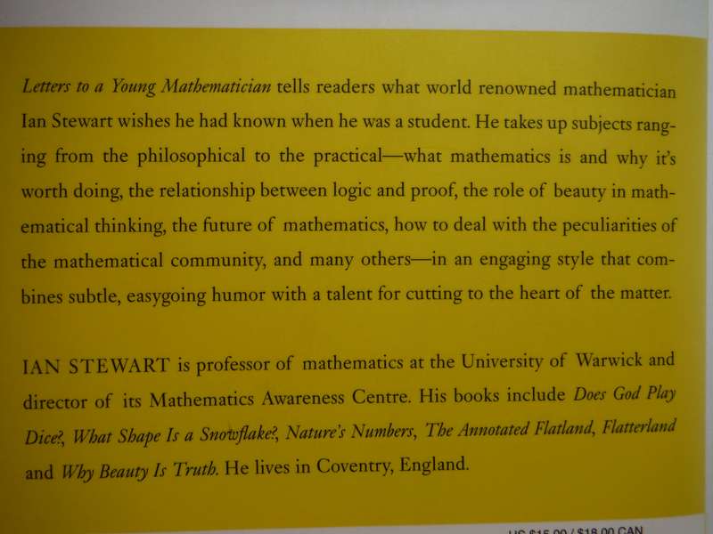 Letters to a Young Mathematician - Paperback - Ian Stewart